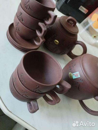 Сервиз чайный китайский глиняный новый