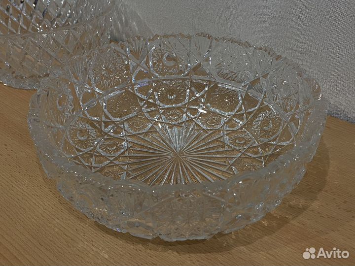 Ваза для фруктов СССР хрусталь