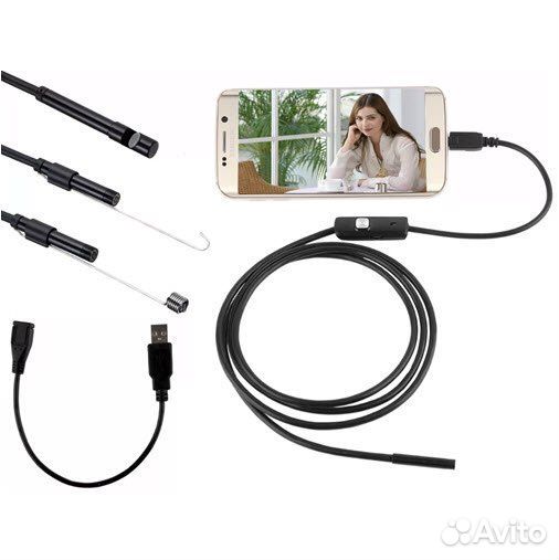 Камера Эндоскоп Android and Endoscope 2 м