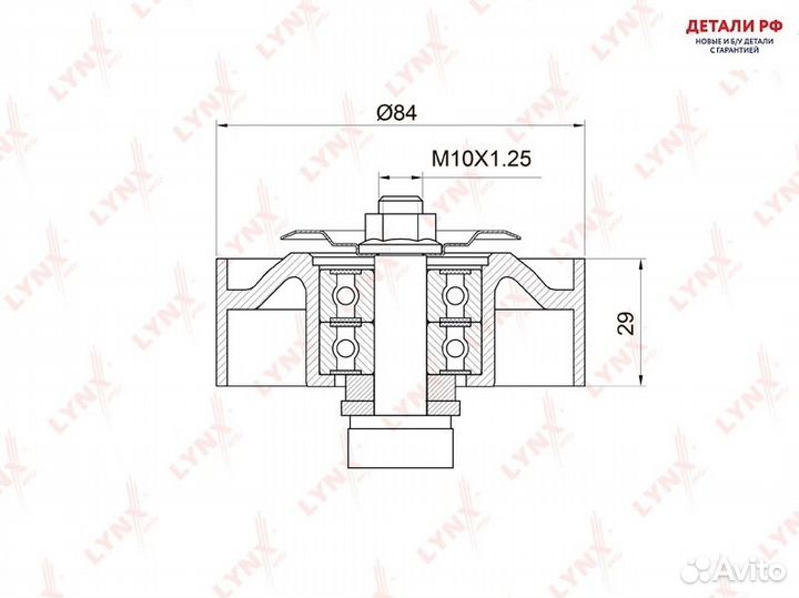 Ролик натяжной приводного ремня PB5020 lynxauto