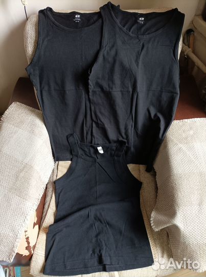 Майки черные H&M, Oztas как новые XS