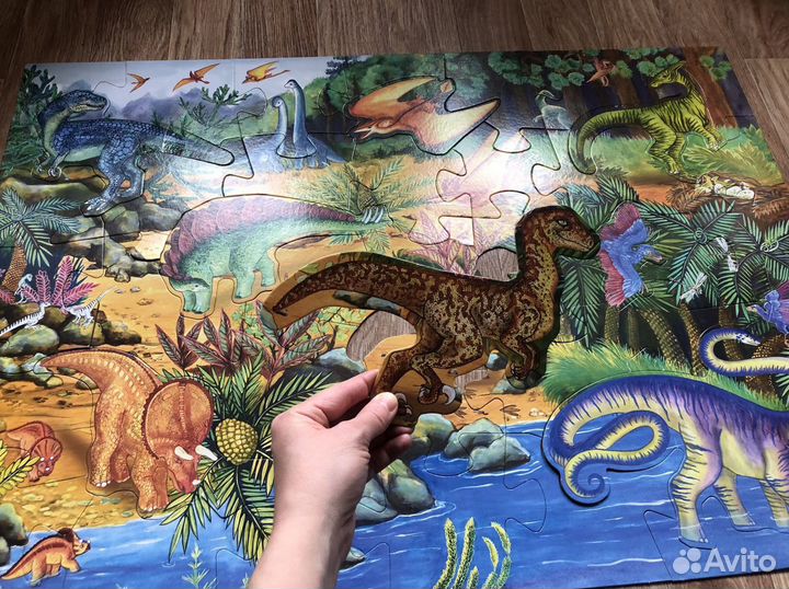 Напольный пазл Steppuzzle динозавры