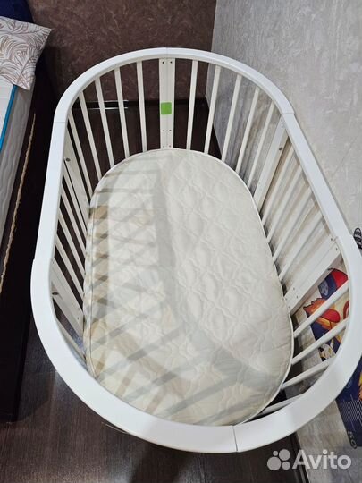 Детская кроватка с маятником круглая-овальная8 в 1