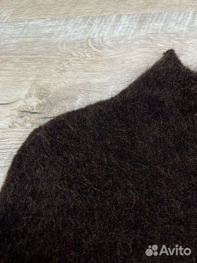 Женский мохеровый коричневый свитер Sarah pacini