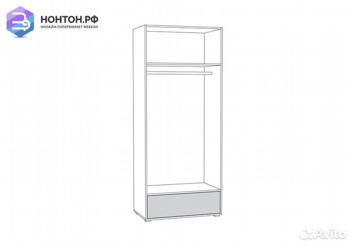Шкаф для одежды Вуди 13.138 белый премиум / дуб кр