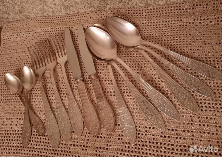 Вилки ложки мельхиор