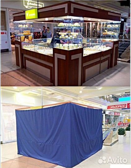 Чехлы для торгового оборудования(витрины, островки