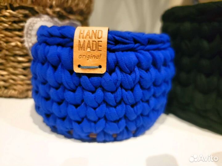 Интерьерные корзинки из трикотажной пряжи