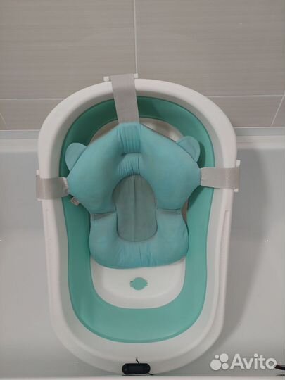 Детская ванночка для купания складная с гамаком