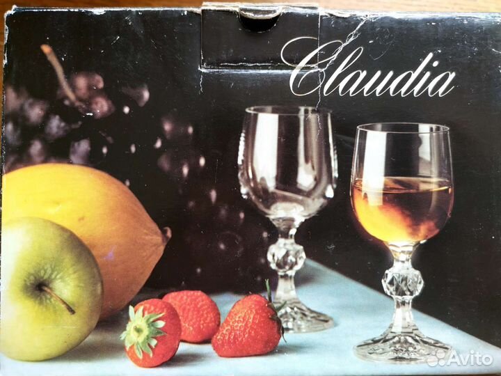 Рюмки Bohemia Claudia 90 и 50 мл,стекло и хрусталь