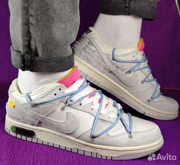 Кроссовки Nike sb dunk low x Off-white Poizon