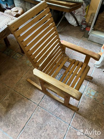 Кресло качалка детское деревянное