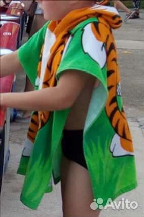 Пончо детское пляжное