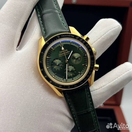 Часы Omega Speedmaster gold green
