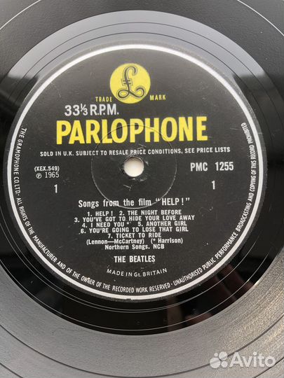 LP The Beatles - Help/ Rock 1965 Parlophone Orig