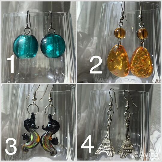 Серьги бижутерия