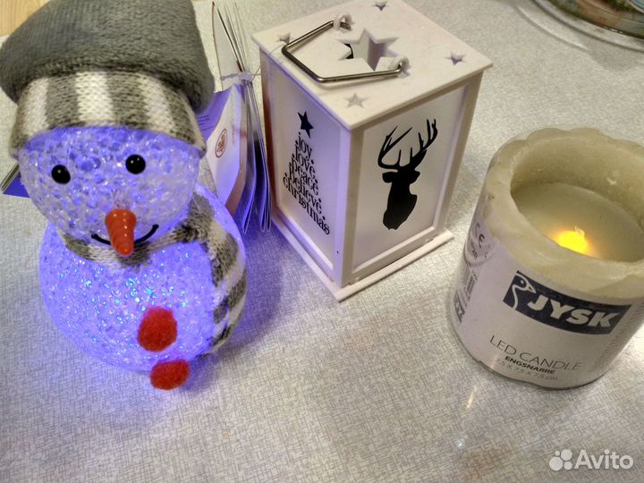 Декор для праздника,светодиодная свеча