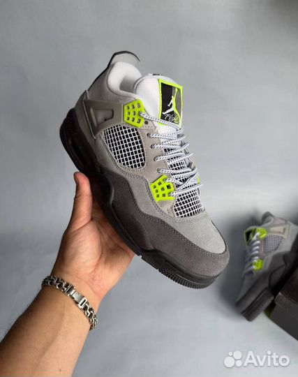 Кроссовки Nike air Jordan 4 retro se neon