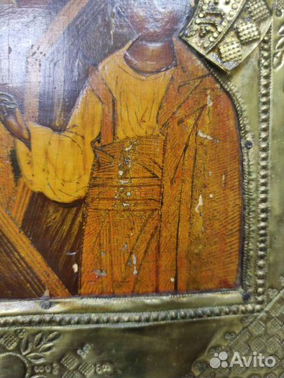 Старинная икона Казанская Божья матерь 19 век