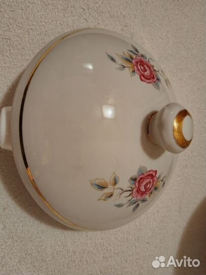 Супница фарфор СССР, кффз, Чайка