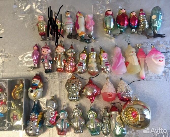 Елочные игрушки СССР на прищепке