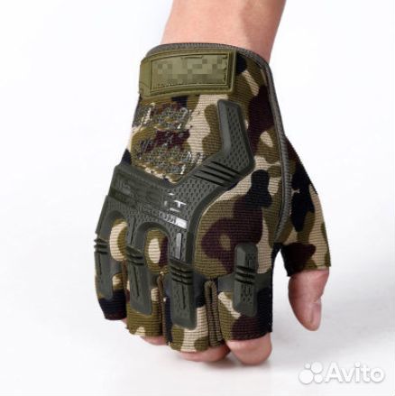Тактические перчатки без пальцев, разные цвета