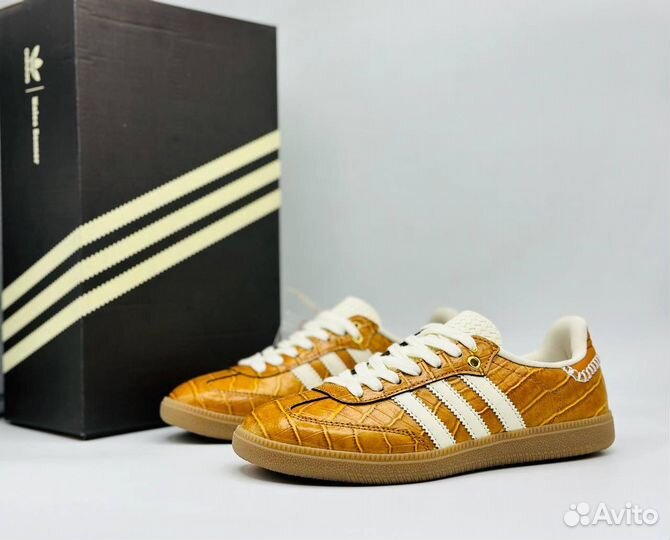 Кроссовки Adidas Samba Wales Bonner Brown Croc
