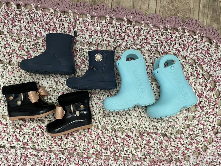 Резиновые сапоги crocs, mini sed