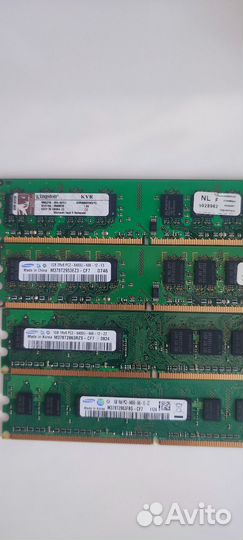 Оперативная память ddr2/ 1gb/800 Kingston, Samsung