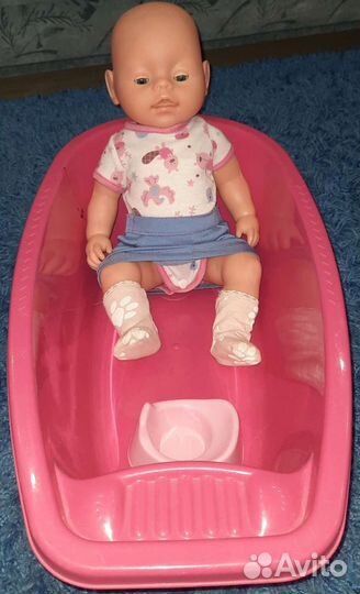 Кукла беби борн с большой ванночкой