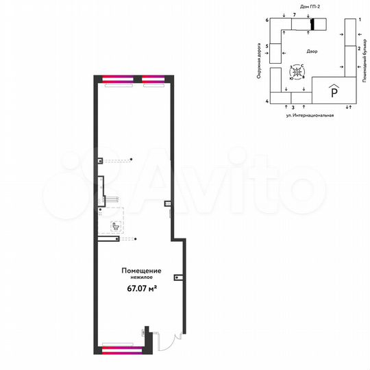 Торговое помещение 67.07м2