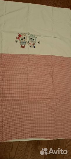 Детское одеяло и подушка в кроватку