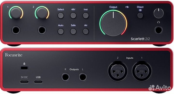 Focusrite Scarlett 2i2 4th Generation, 2-канальный