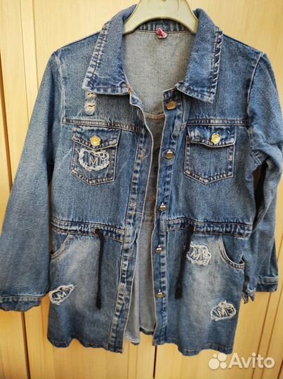 Джинсовая ветровка для девочки