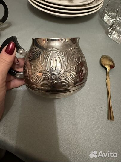 Сливочник и сахарница мельхиор