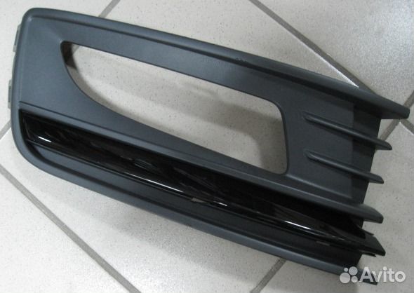 Накладка фары птф Polo sedan 15-20 черный глянец