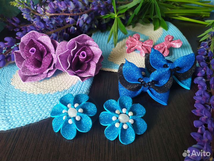 Заколки, резинки ручной работы