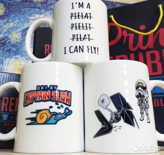 Печать на кружках и футболках