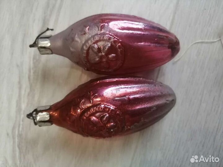 Набором Ёлочные стеклянные игрушки 60 - е годы