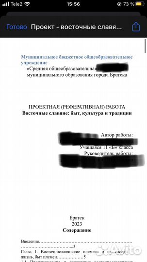Готовый проект для 11 класса