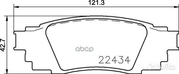 Колодки тормозные дисковые зад 0 NP1112 NIS