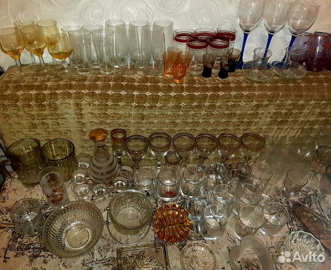 Стаканы/фужеры/графины/рюмки стекло СССР Винтаж