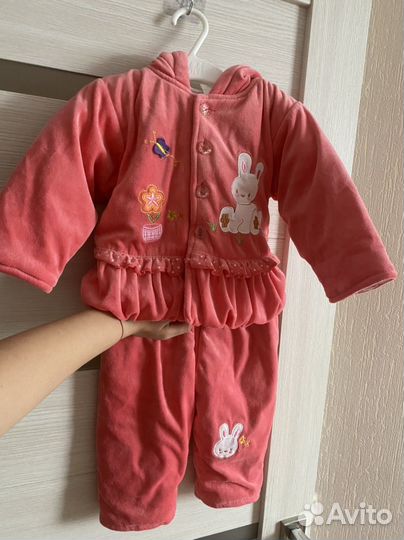 Теплый костюм для девочки