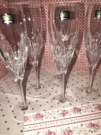 Бокалы для шампанского Pisa, хрусталь, Da Vinci