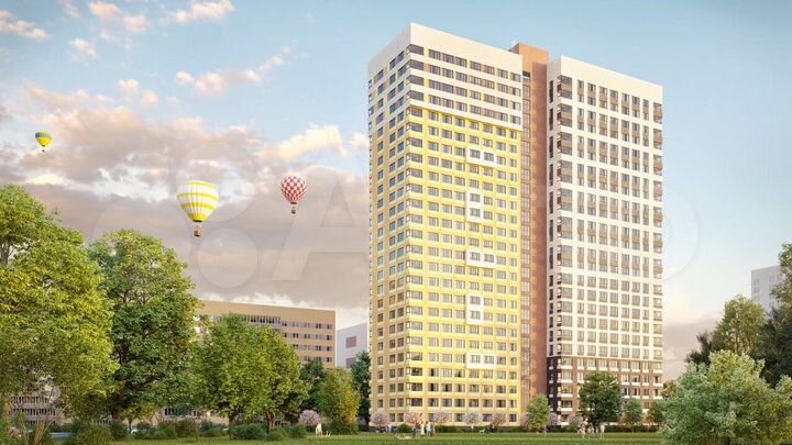 2-к. квартира, 55,4 м², 6/25 эт.