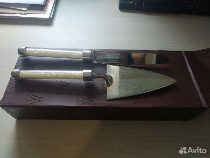 Свадебный набор для торта (лопатка и нож)
