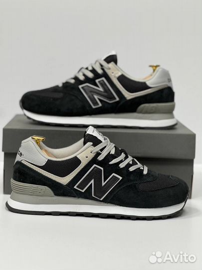 Кроссовки замшевые New Balance 574 Black