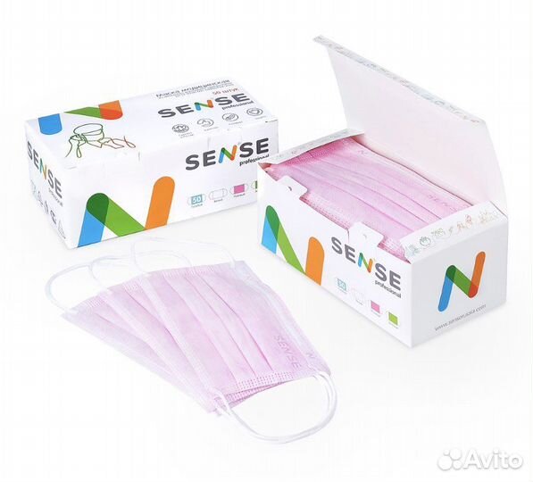 Маски медицинские sense 50 шт/уп