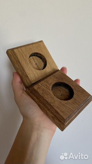 Подсвечник деревянный из массива дуба