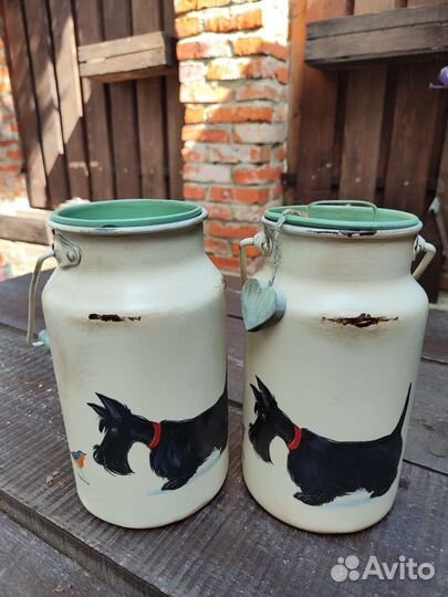 Бидончик молочный розы